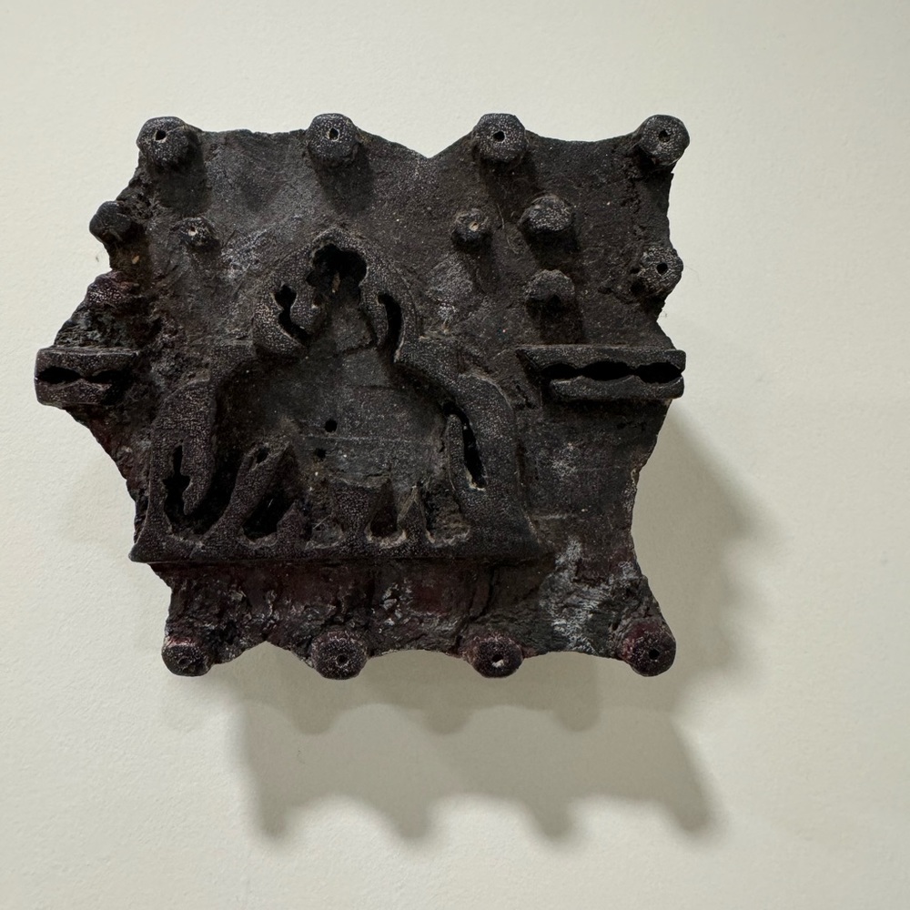 Vintage old Hand Carved Rare Wooden Textiles Printing Block Stamp /wall Art